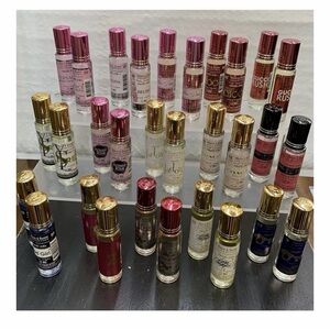 12-Piece Assorted Roll-On Perfume Oil Set - Mixed Metallic Caps